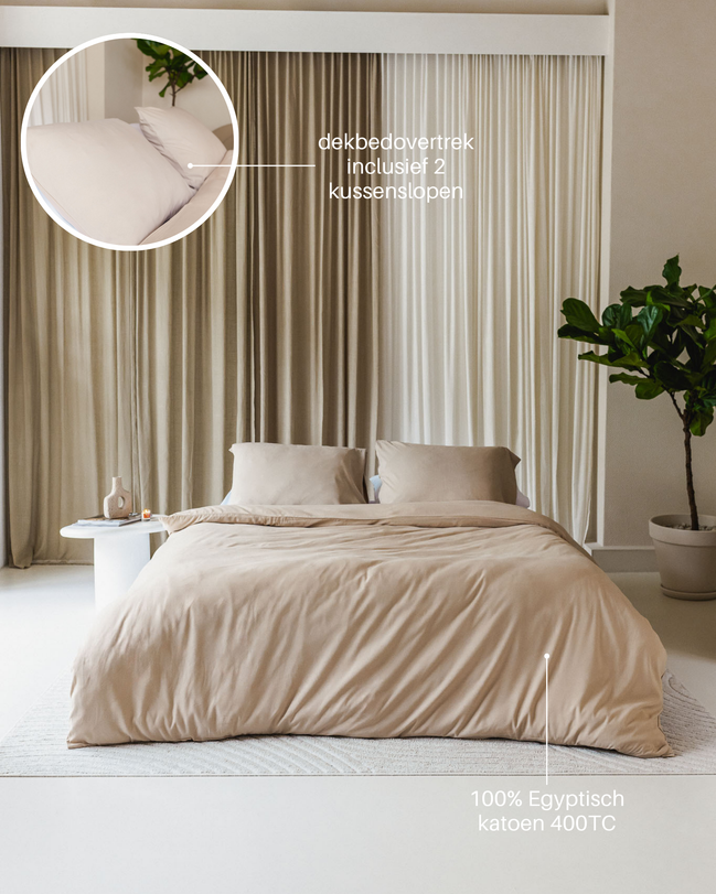 Néarr dekbedovertrek Sahara beige