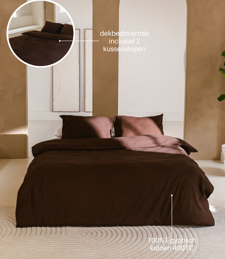 Néarr dekbedovertrek Gizeh brown