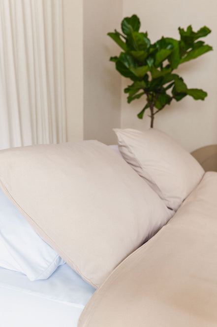 100% Egyptisch katoen beige kussenslopen