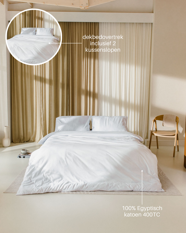 Néarr dekbedovertrek wit