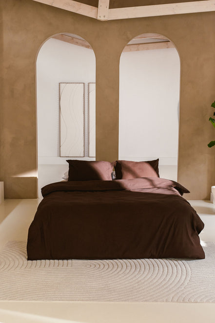 Néarr dekbedovertrek Gizeh brown
