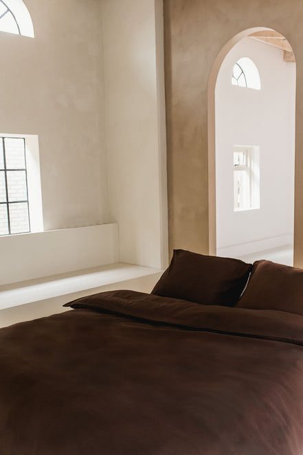 Néarr dekbedovertrek Gizeh brown