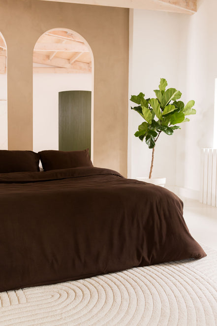 Néarr dekbedovertrek Gizeh brown