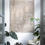 duurzaam interieur, japandi style, organische vormen wandkleed, winkel Joure Friesland